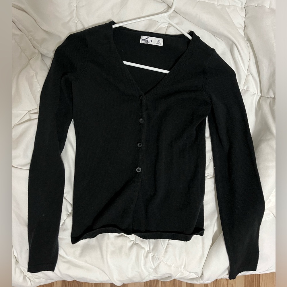 Hollister black cartigan